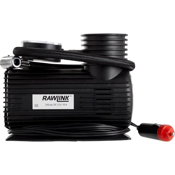 Rawlink luftpumpe, 12v m/ 3 løse nipler