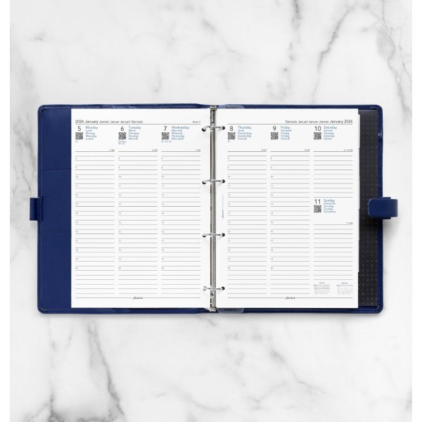 Filofax 2026 Refill | A4 | Uge | 5 sprog