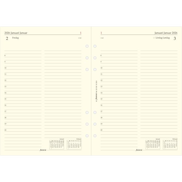 Filofax 2026 Refill | A5 | Dag