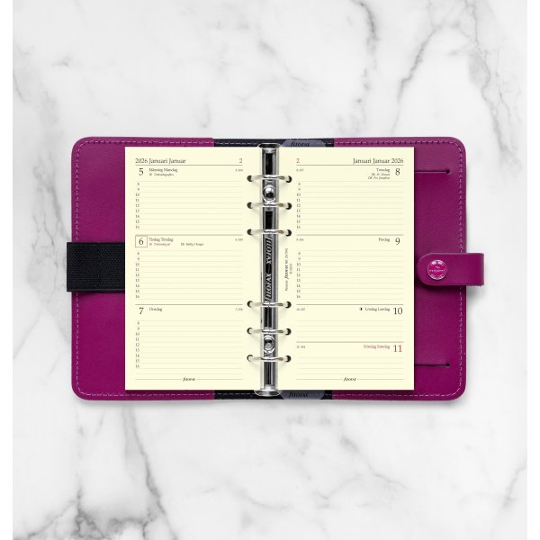 Filofax 2026 Refill | Personal | Uge | Tværformat