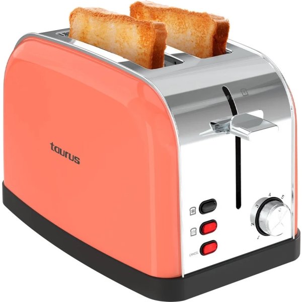 Taurus Brødrister Vintage 2 Skiver Coral