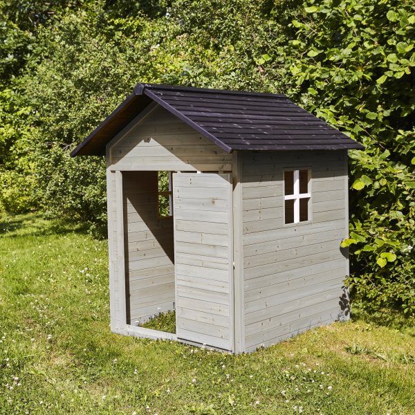 NORDIC PLAY Legehus 158x148x132 cm, grå/sort