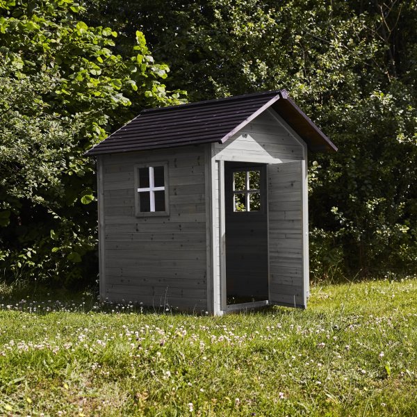 NORDIC PLAY Legehus 158x148x132 cm, grå/sort