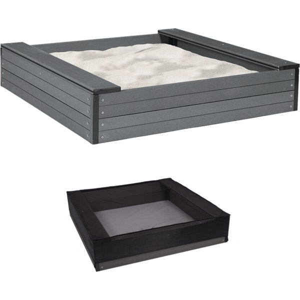 NORDIC PLAY Sandkasse m/net 120x120 cm, WPC