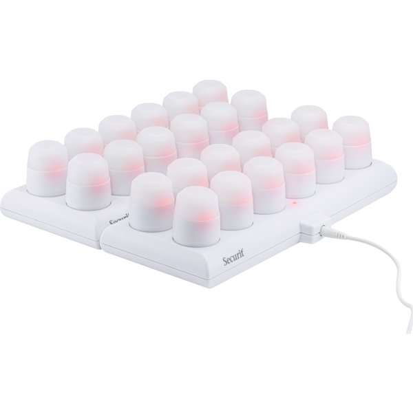 Securit® Amsterdam LED fyrfadslys, 12 stk., hvid