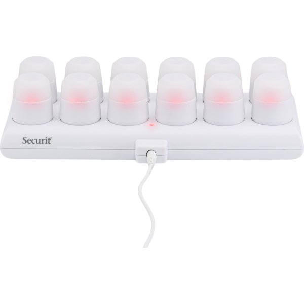 Securit® Amsterdam LED fyrfadslys, 12 stk., hvid