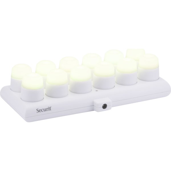 Securit® Amsterdam LED fyrfadslys, 12 stk., multi