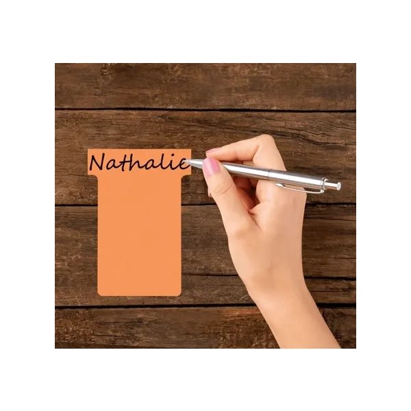 Nobo T-kort str. 3, 80 x 120mm, 100 stk, orange