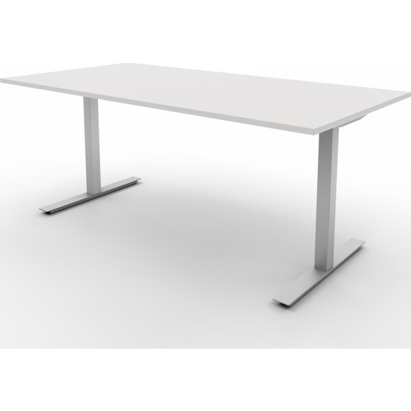 Bordplade 180x90, hvid decor lam., hvid rosette