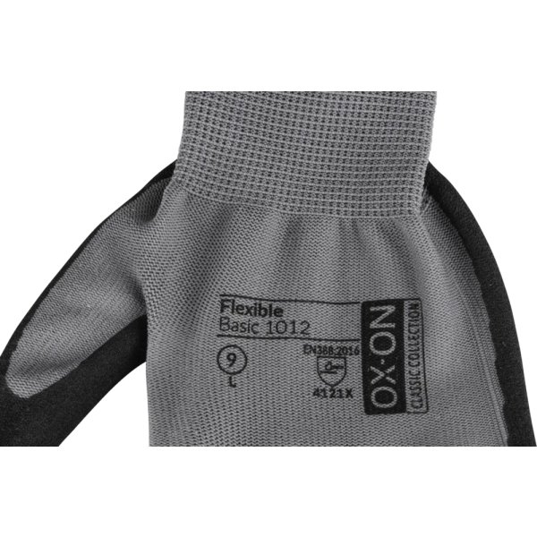 OX-ON Arbejdshandske Flexible Basic 1012, Str 10