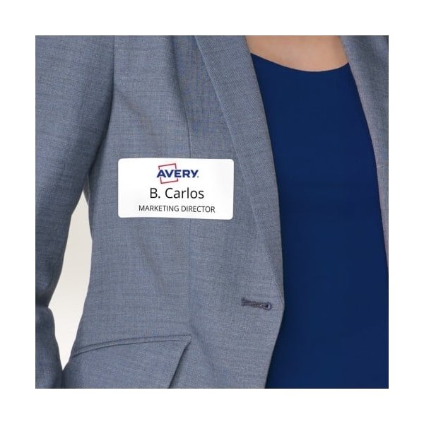 Avery J4785-20 Navneskilte |80x50mm|200 stk.| hvid