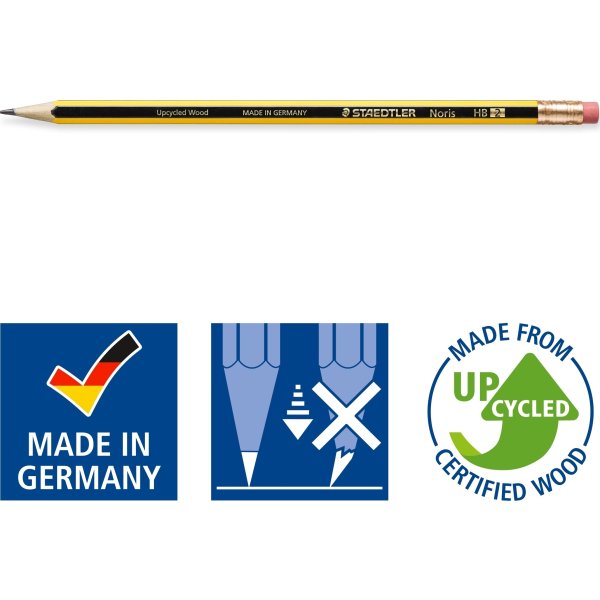 Staedtler Noris 122 HB Blyant m. visk. | 72 stk.
