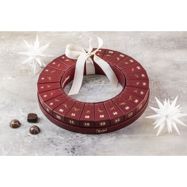 Xocolatl Rund Julekalender for 2, 425g