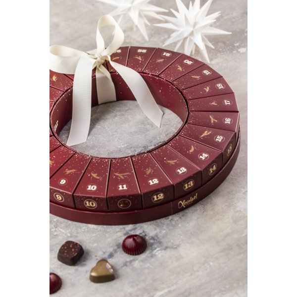 Xocolatl Rund Julekalender for 2, 425g