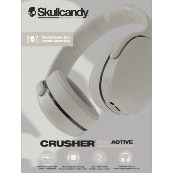 Skullcandy Hovedtelefon Crusher 540 Over-Ear, grå