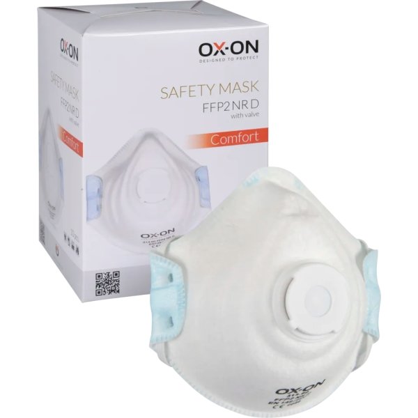 OX-ON Støvmaske Comfort FFP2 NR D m/ventil, 10 stk