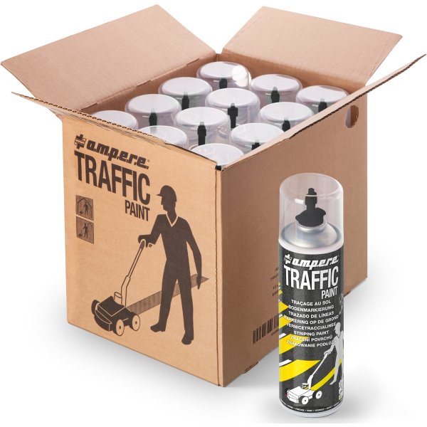 Traffic gulvmarkeringsmaling, 500ml, sort