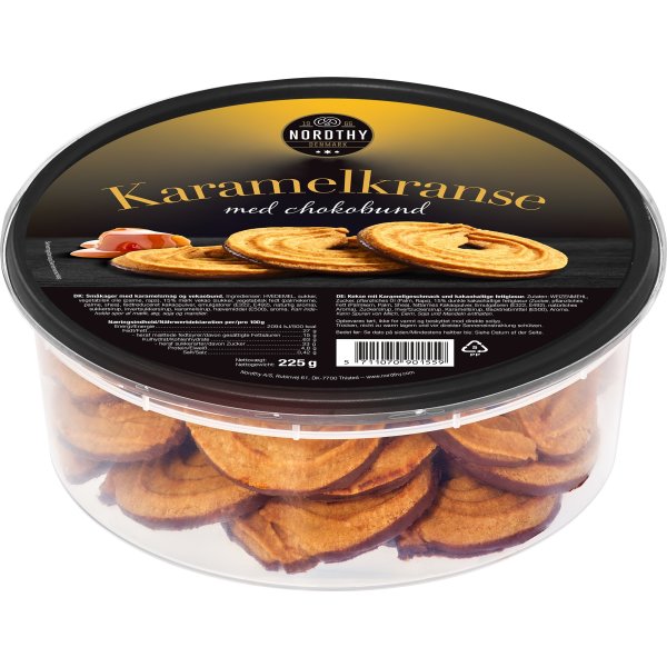 Nordthy Karamelkranse m. Chokoladebund, 225g