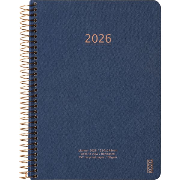 Kozo 2026 Kalender | A5 | Uge | Navy
