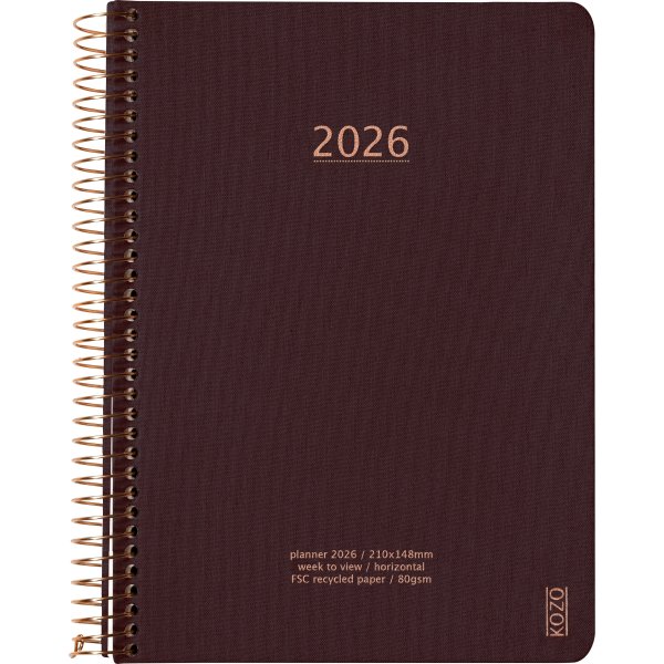 Kozo 2026 Kalender | A5 | Uge | Coffee