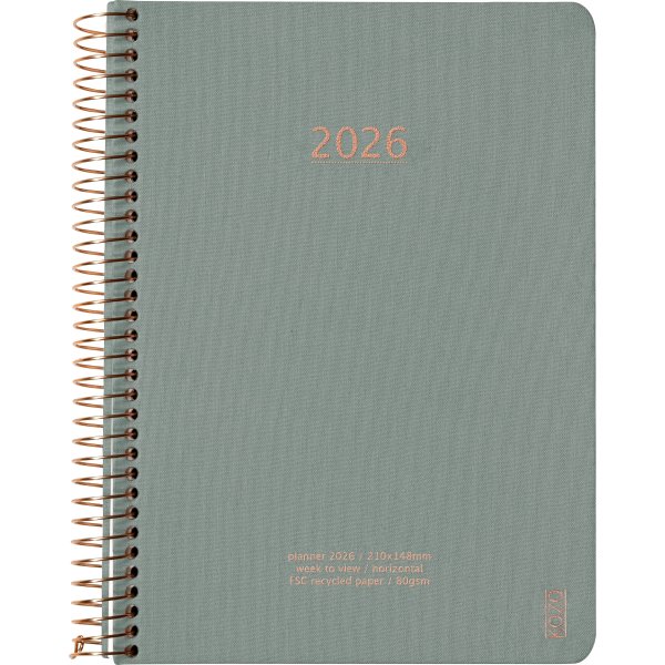 Kozo 2026 Kalender | A5 | Uge | Aloe Vera