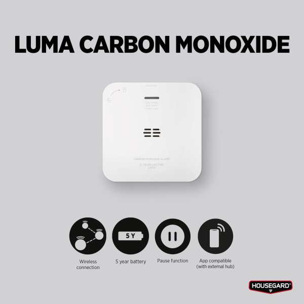 Housegard CA150 Luma trådløs kulilte alarm