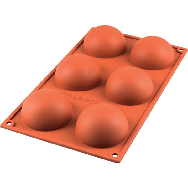 Silikomart Bageform halvrund 6 stk, Ø7cm, 8cl