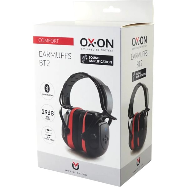 OX-ON Høreværn Comfort BT2 Bluetooth/Medhør, 29 db