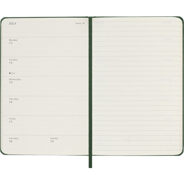 Moleskine 2026 Kalender | H | Uge | Poc. | Grøn