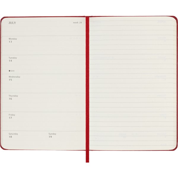 Moleskine 2026 Kalender | H | Uge | Poc. | Rød