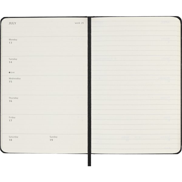 Moleskine 2026 Kalender | H | Uge | Poc. | Sort