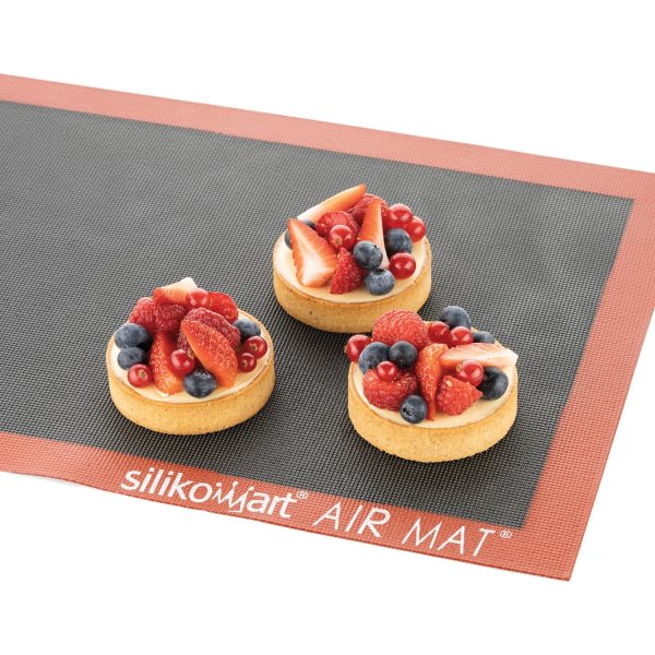 Silikomart Bagemåtte Air Mat, rød/sort, 40x60cm