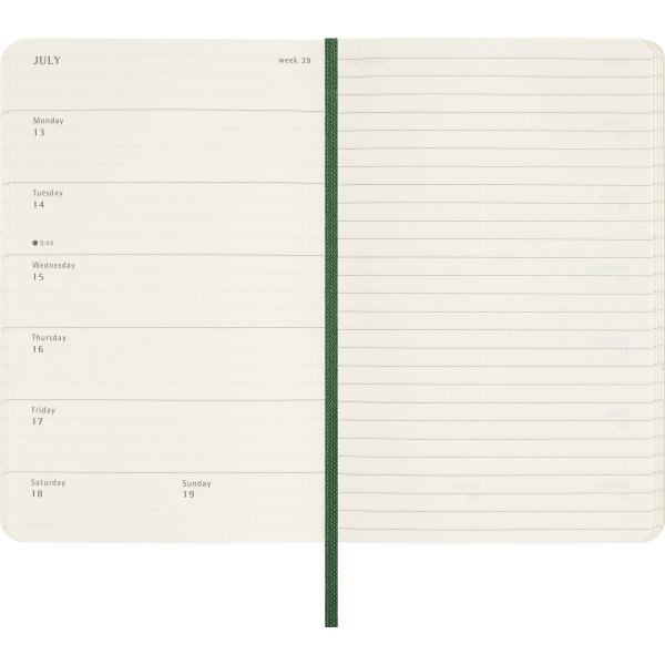 Moleskine 2026 Kalender | S | Uge | Poc. | Grøn