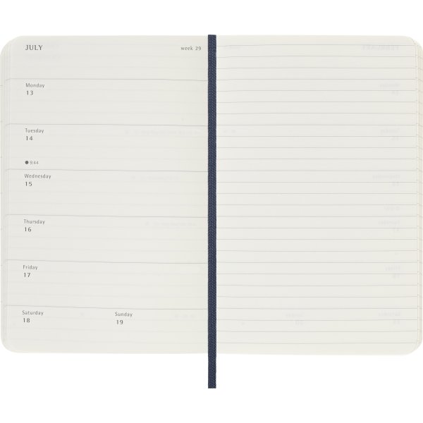 Moleskine 2026 Kalender | S | Uge | Poc. | Blå