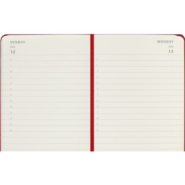 Moleskine 2026 Kalender | H | Dag | Poc. | Rød