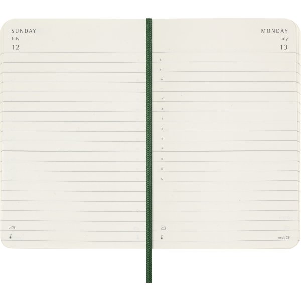Moleskine 2026 Kalender | S | Dag | Poc. | Grøn