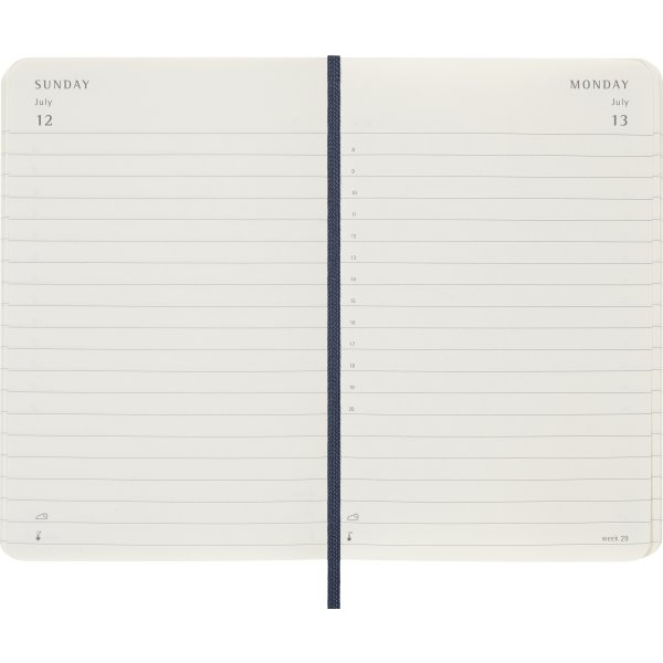 Moleskine 2026 Kalender | S | Dag | Poc. | Blå