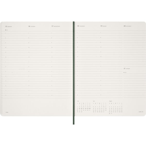 Moleskine 2026 Kalender | Ess. | Uge v. | Grøn