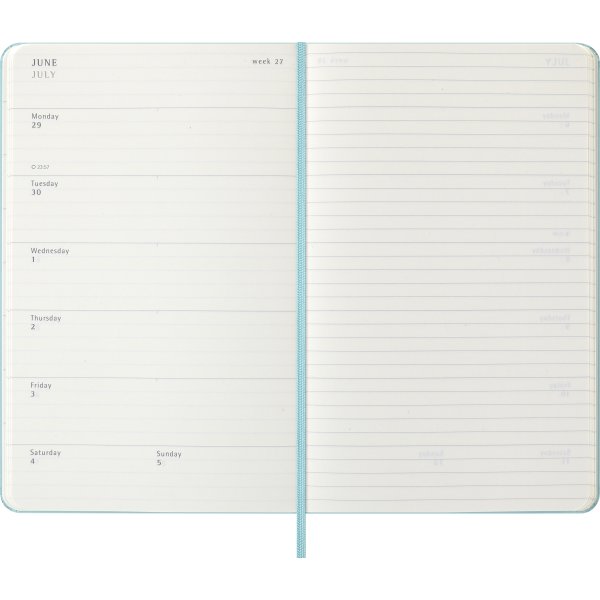 Moleskine 2026 Kalender | H | Uge | L | Lys blå