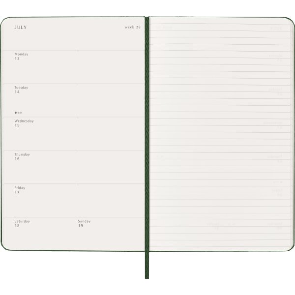 Moleskine 2026 Kalender | H | Uge | L | Grøn