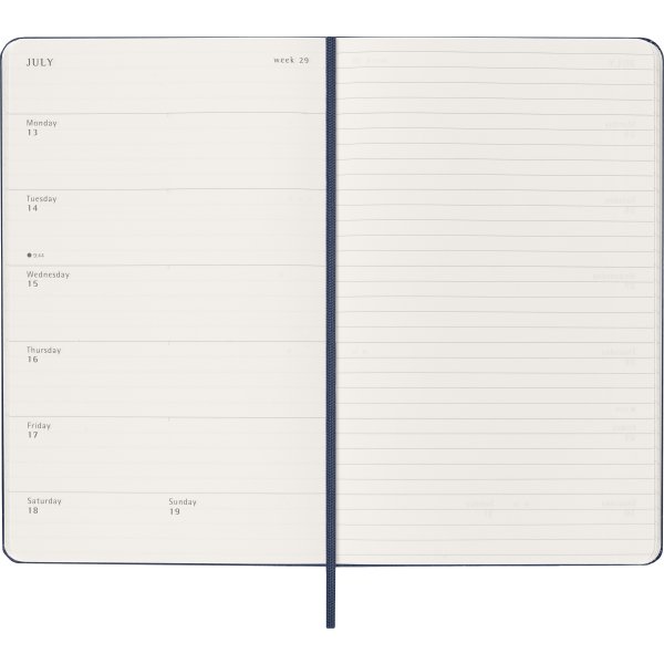 Moleskine 2026 Kalender | H | Uge | L | Blå