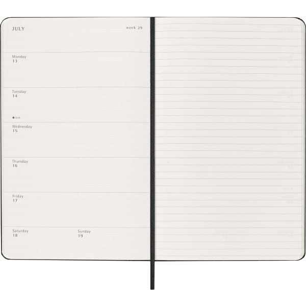 Moleskine 2026 Kalender | H | Uge | L | Sort