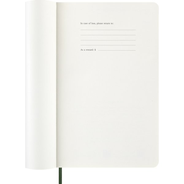 Moleskine 2026 Kalender | S | Uge | L | Grøn