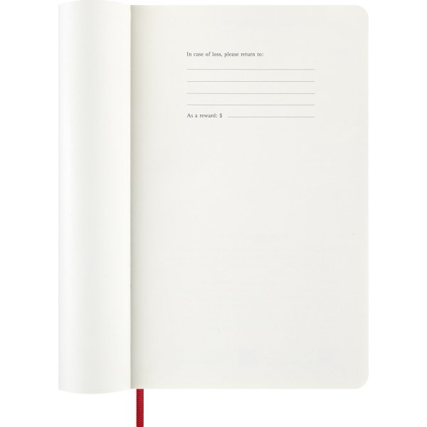 Moleskine 2026 Kalender | S | Uge | L | Rød