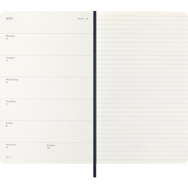 Moleskine 2026 Kalender | S | Uge | L | Blå