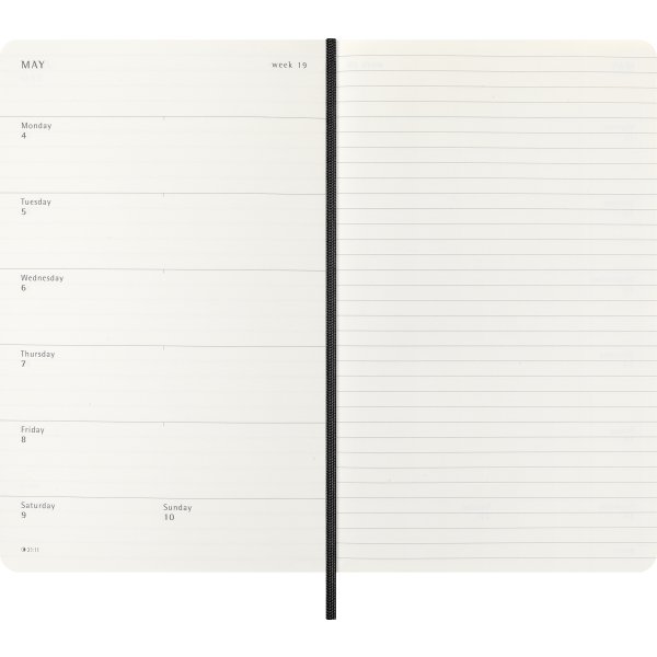 Moleskine 2026 Kalender | S | Uge | L | Sort