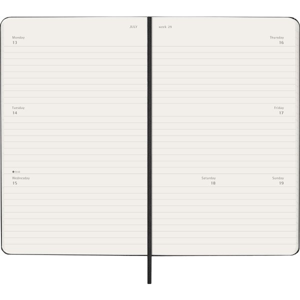 Moleskine 2026 Kalender | H | Uge h. | L | Sort