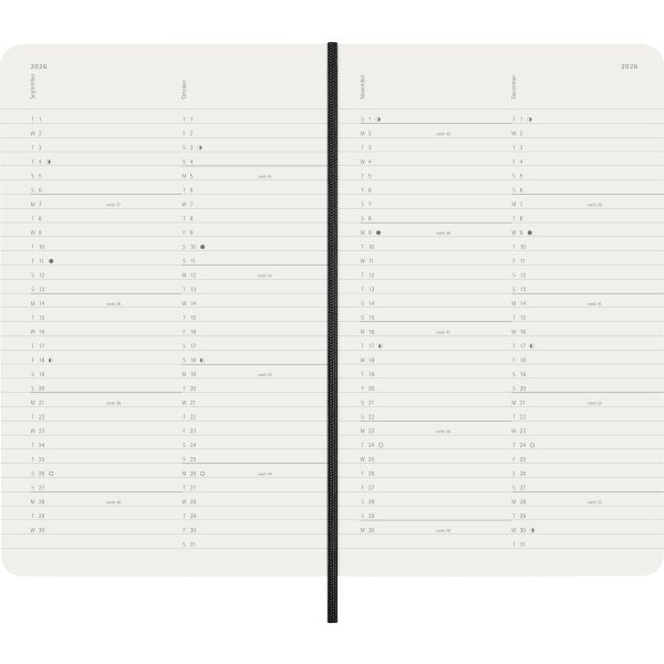 Moleskine 2026 Kalender | S | Måned | L