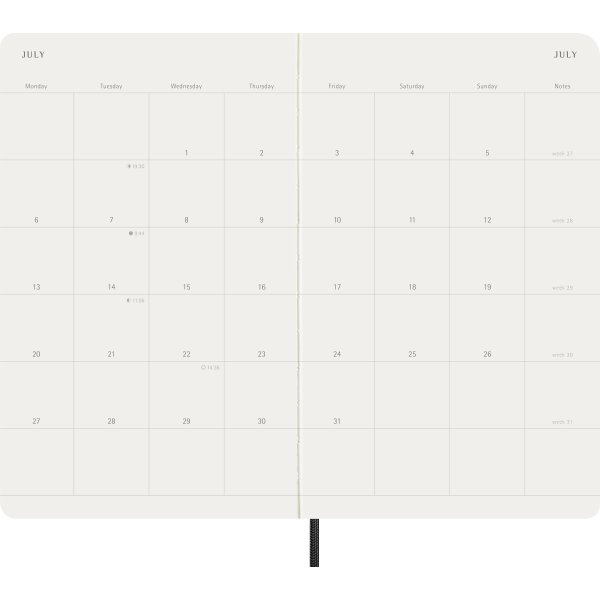 Moleskine 2026 Kalender | S | Måned | L
