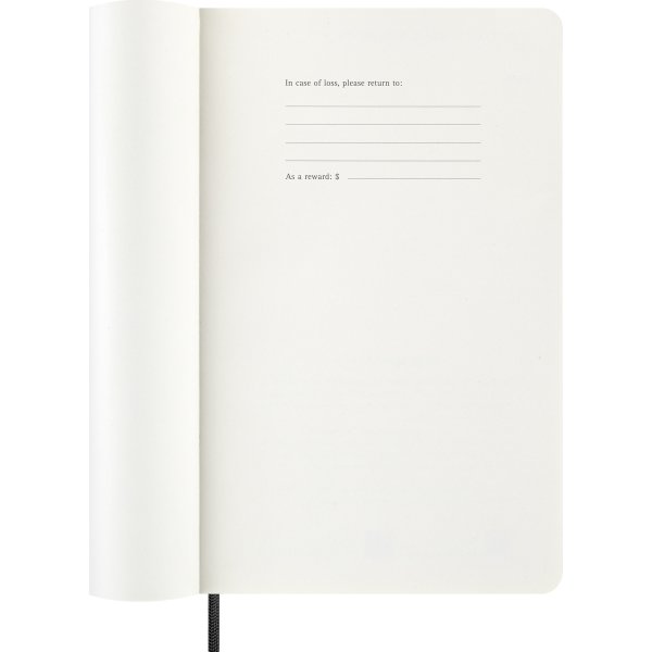 Moleskine 2026 Kalender | S | Uge h. | L | Sort